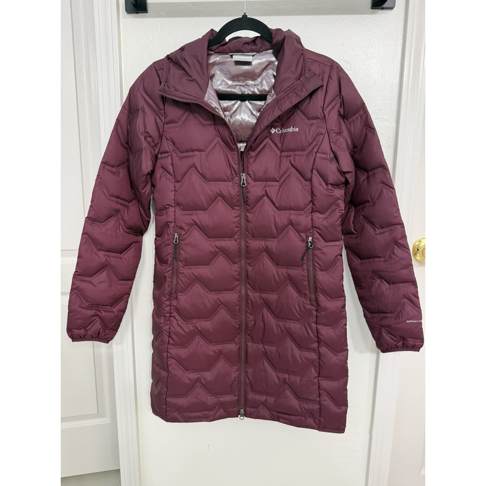 COLUMBIA Women's Walker Mill LONG 650 Down Fill  HOODED Omni Heat Jacket X-Small